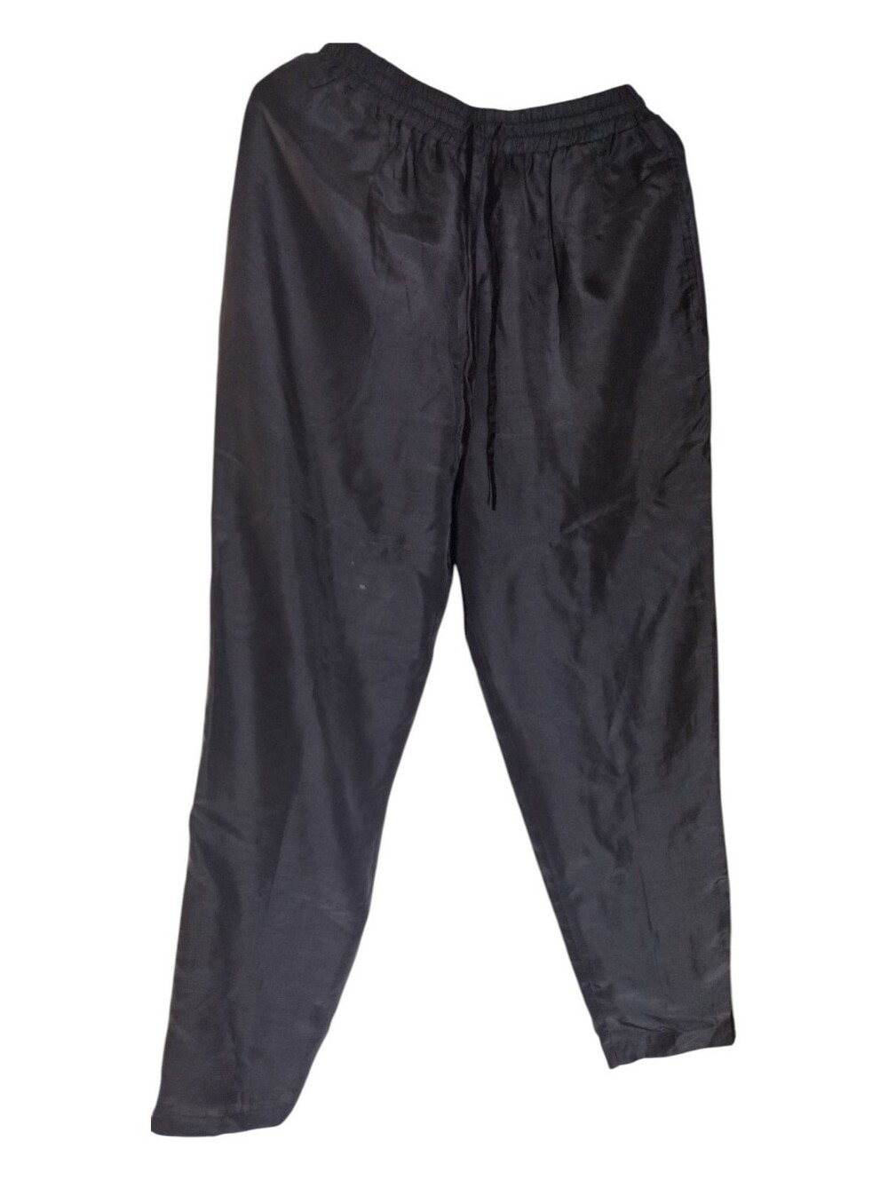 Women's  Black Elastic-Waist Casual Pants